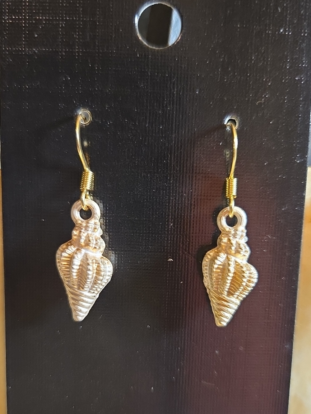 Gold Shell Drop Earrings - Women Jewelry